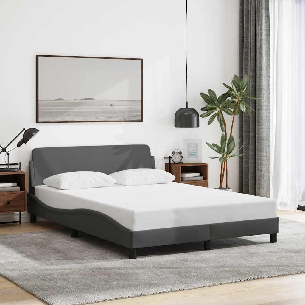 sengeramme Dover 137x190 cm stof mørkegrå