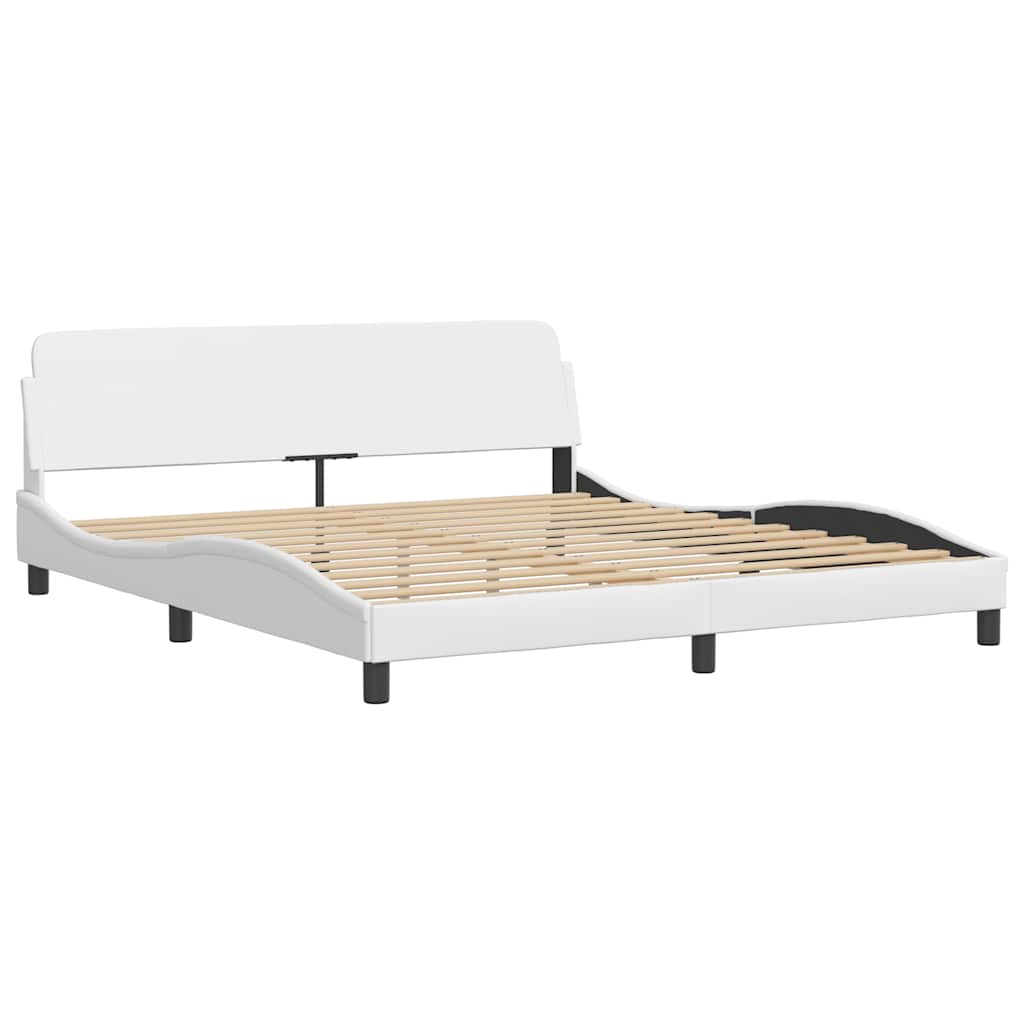 sengeramme Dover 152x203 cm kunstlæder hvid