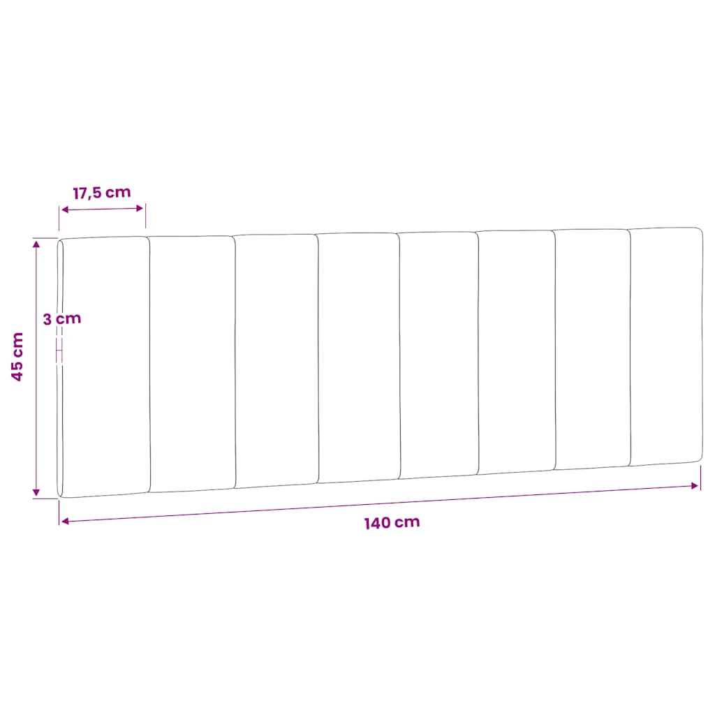 gavlpude Hanko 140 cm velour mørkegrå