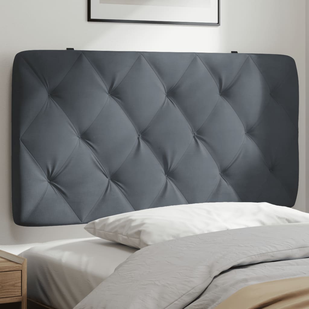 gavlpude 100 cm velour mørkegrå