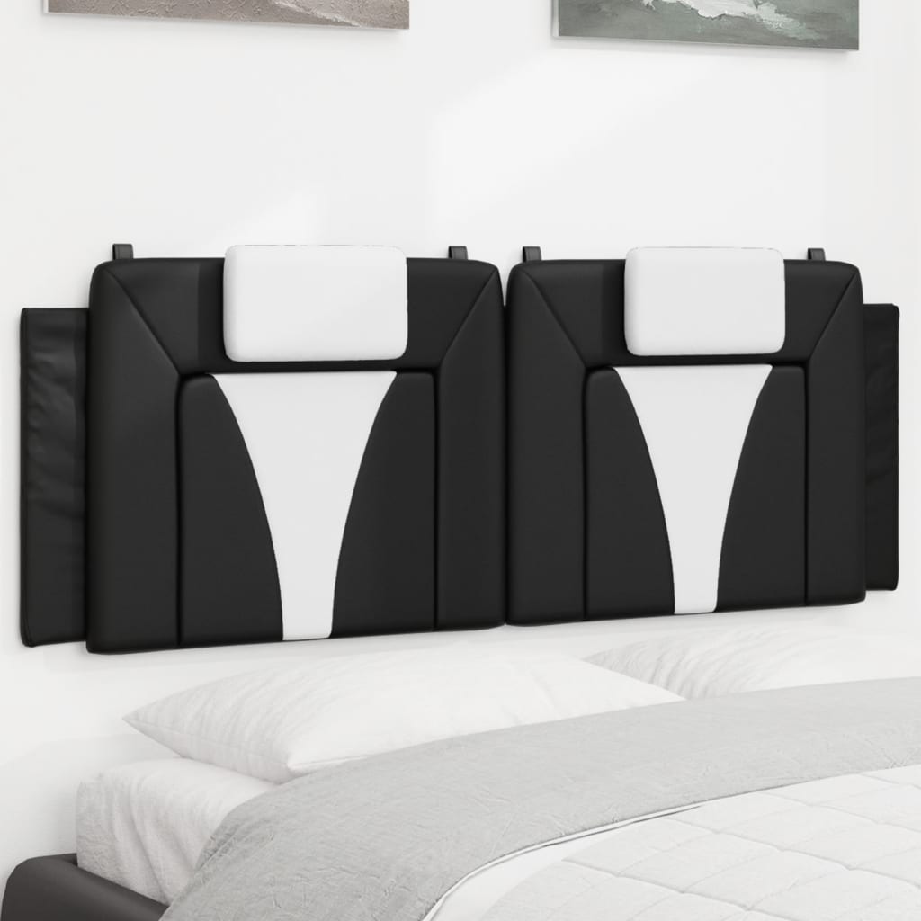 gavlpude Viana 140 cm kunstlæder sort og hvid