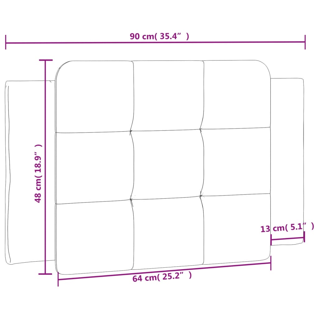 gavlpude Zadar 90 cm kunstlæder hvid