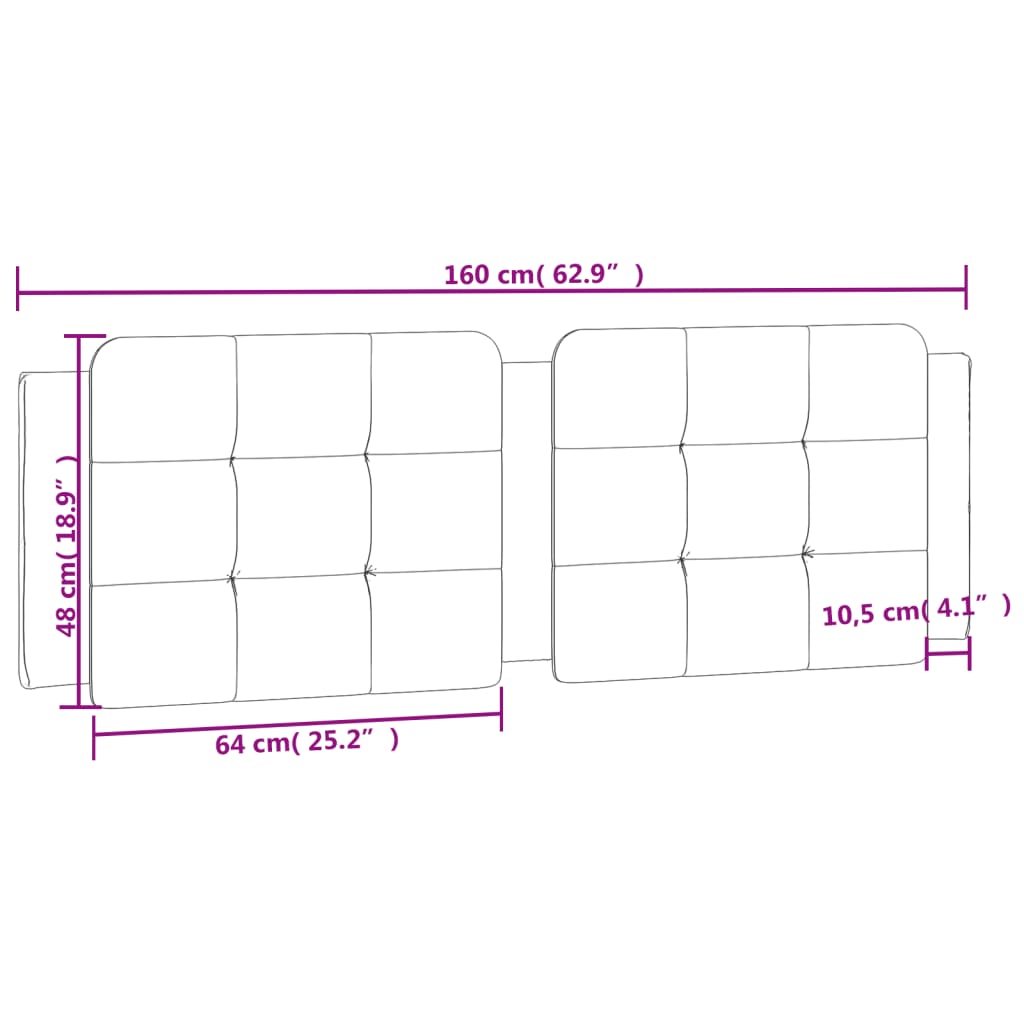 gavlpude Zadar 160 cm kunstlæder brun