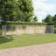 hundegård med låger 8x2x1,5 m galvaniseret stål grå