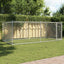 hundegård med låge 4x2x1,5 m galvaniseret stål grå
