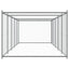 hundegård med låge 10x2x1,5 m galvaniseret stål grå