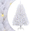 Kunstigt juletræ med 150 LED'er Hvid 150 cm PVC og metal