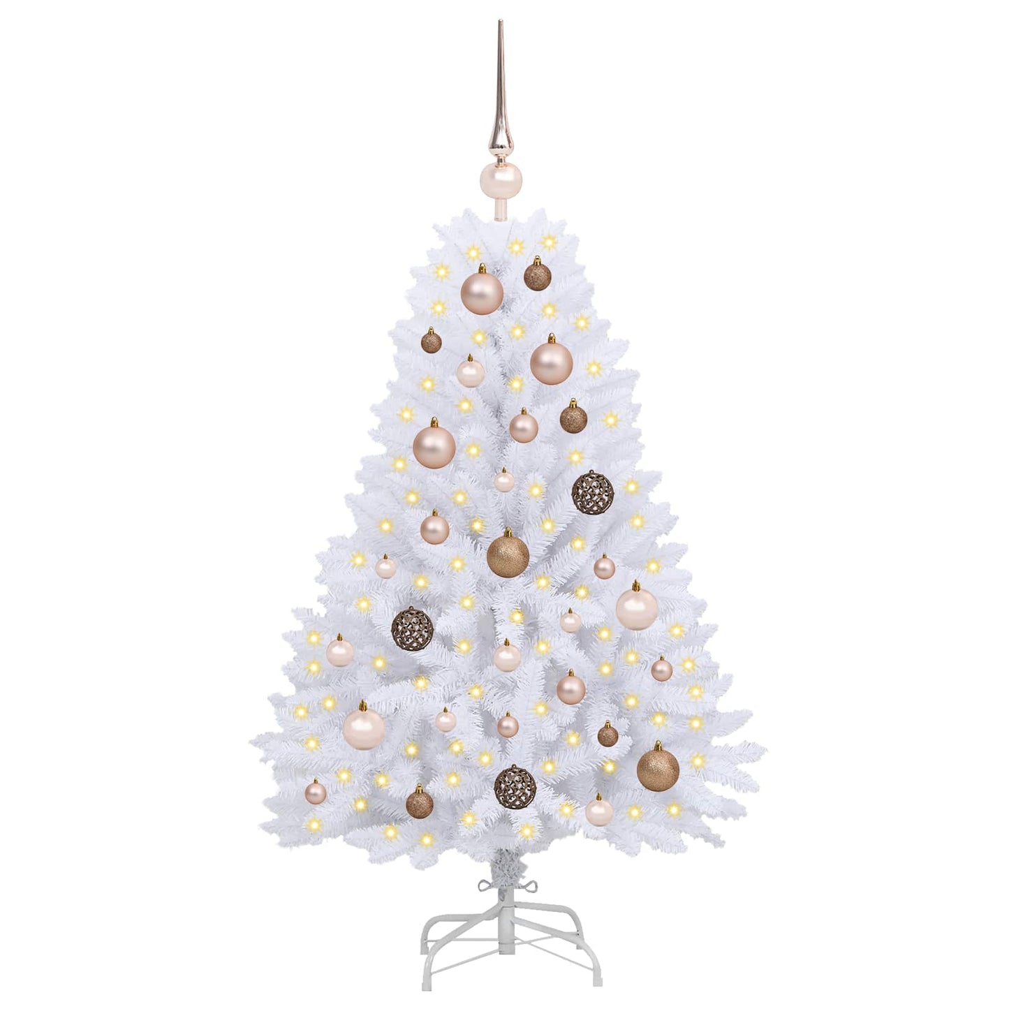 Kunstigt juletræ Hvid 68 x 68 x 120 cm PVC og metal