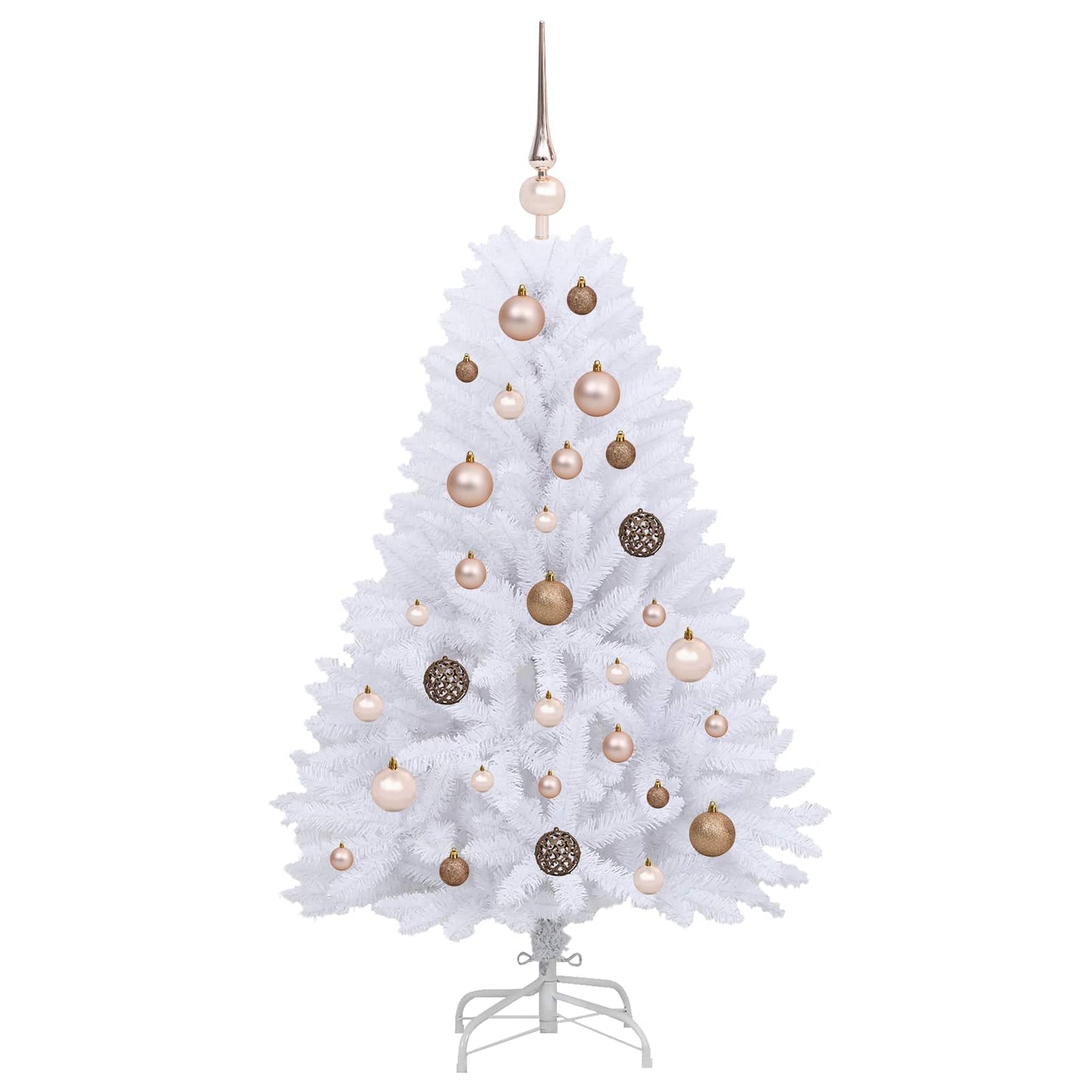 Kunstigt juletræ Hvid 68 x 68 x 120 cm PVC og metal
