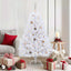 Kunstigt juletræ Hvid 80 x 80 x 150 cm PVC og metal