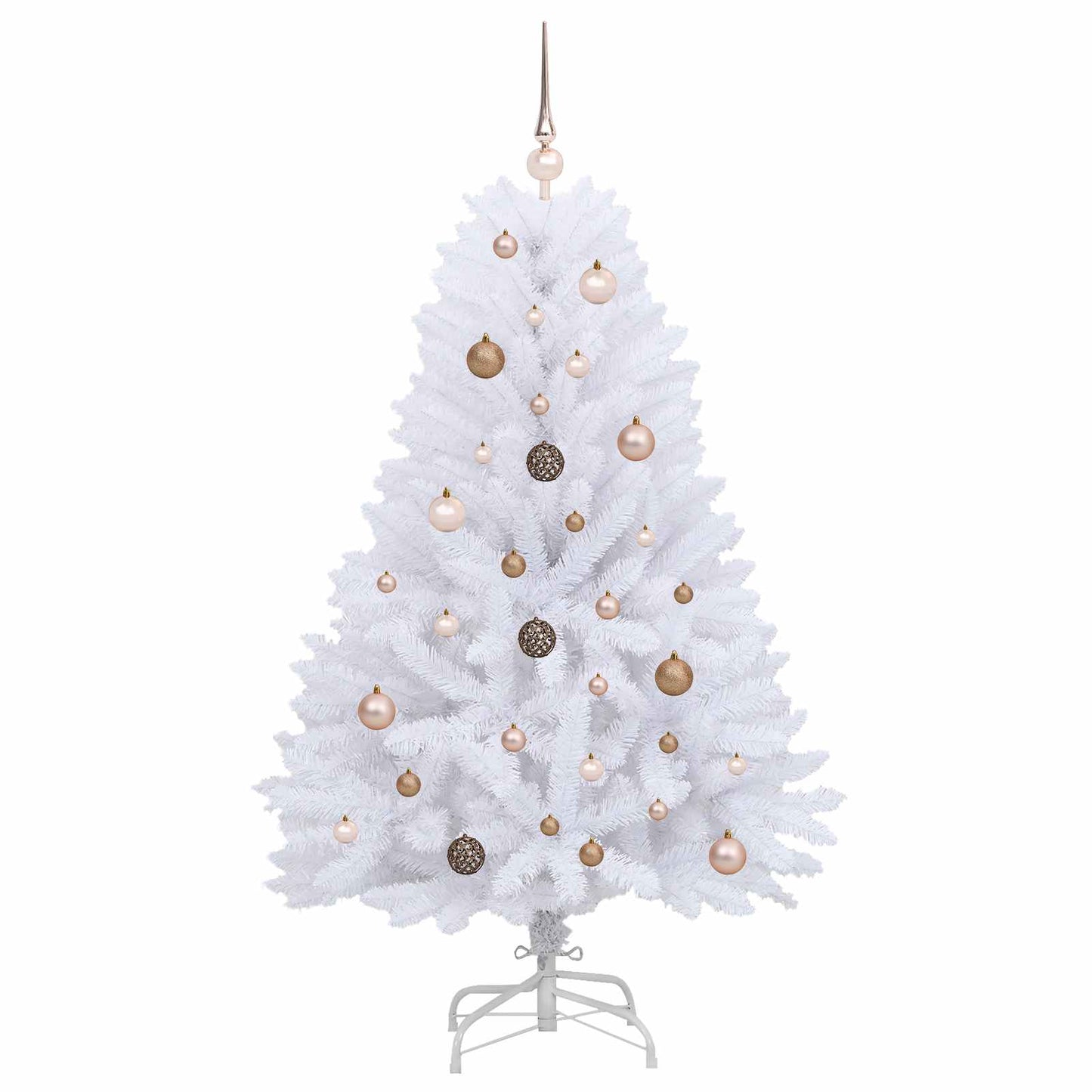 Kunstigt juletræ Hvid 80 x 80 x 150 cm PVC og metal