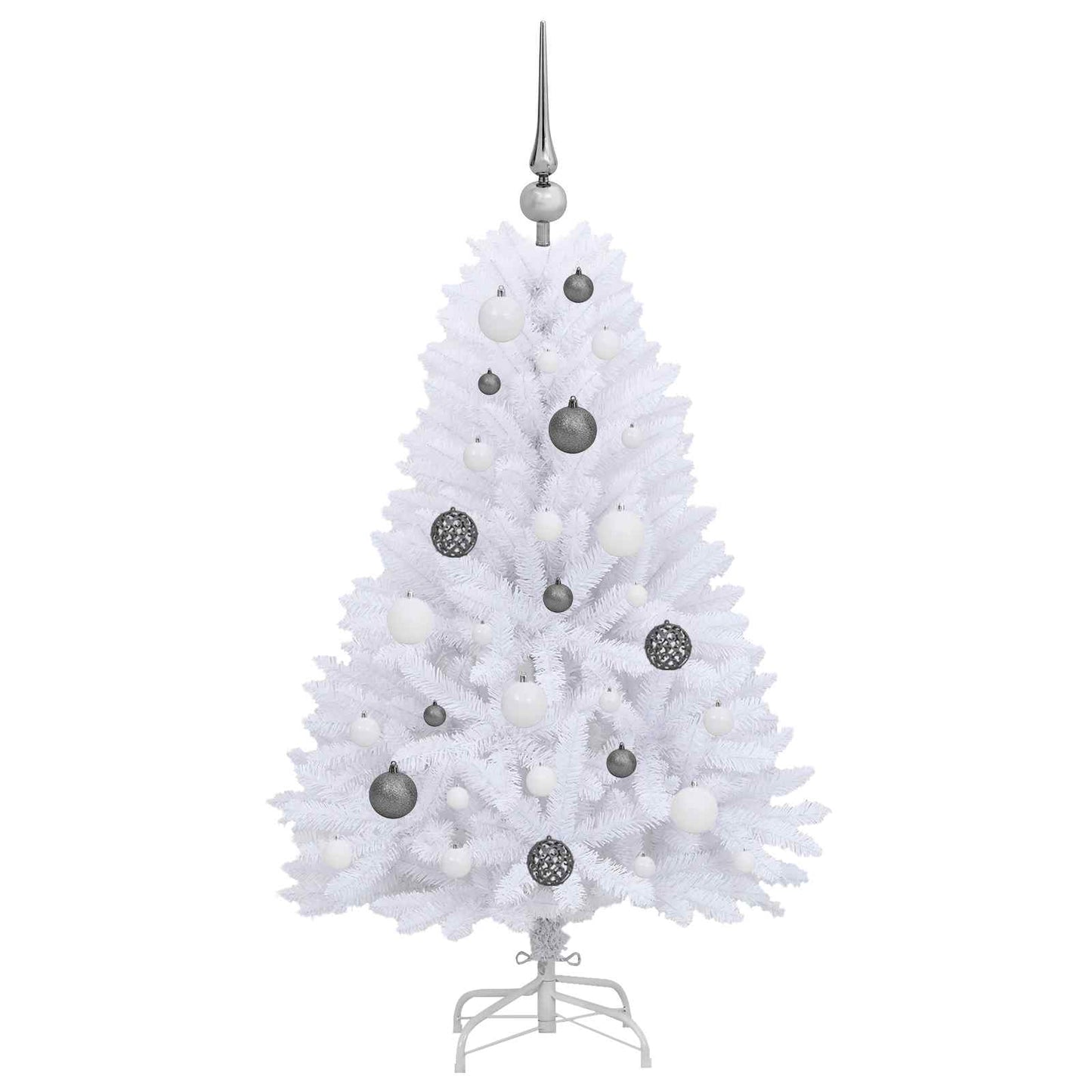 Kunstigt juletræ Hvid 68 x 68 x 120 cm PVC og metal
