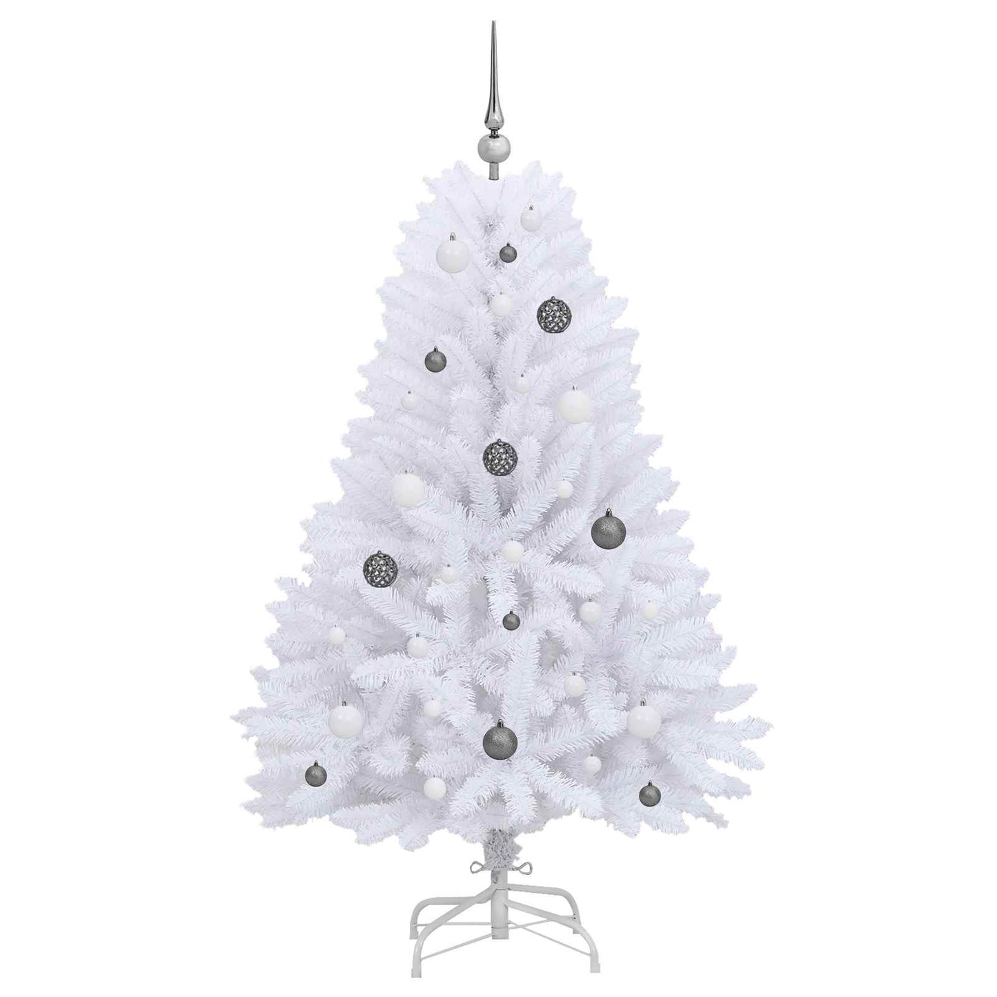 Kunstigt juletræ Hvid 80 x 80 x 150 cm PVC og metal