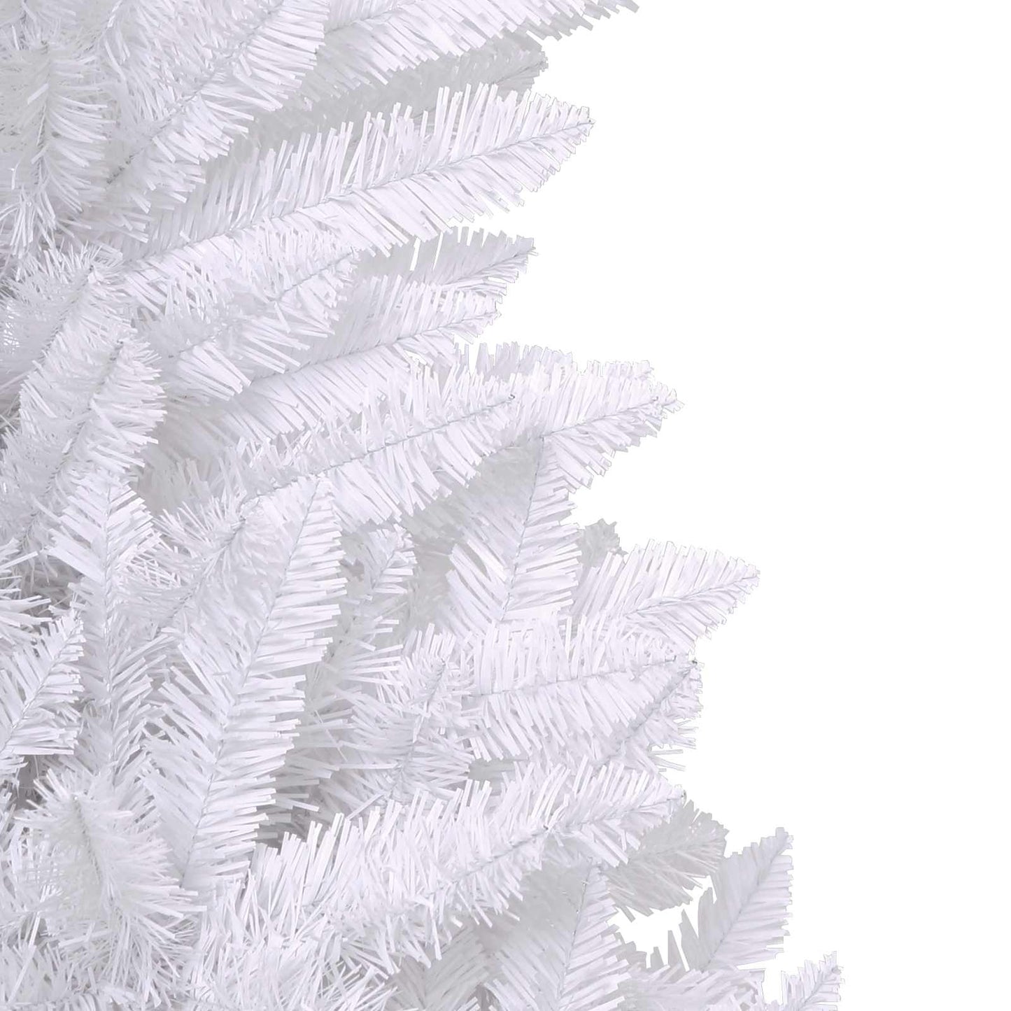 Kunstigt juletræ med 300 LED'er Hvid 210 cm PVC og metal