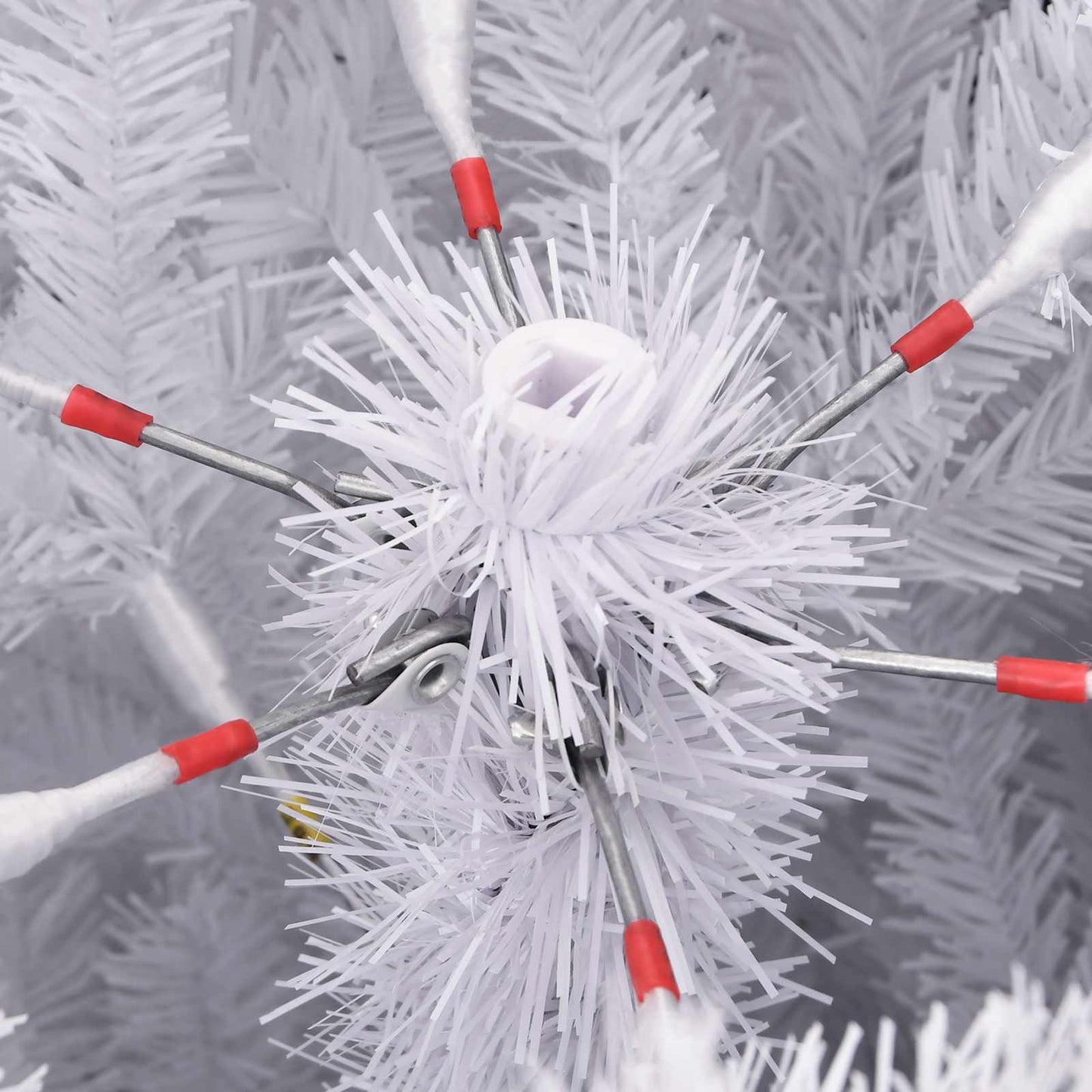 Kunstigt juletræ med 300 LED'er Hvid 300 cm PVC og metal
