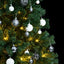 kunstigt juletræ 300 LED'er og kuglesæt hængslet 240 cm