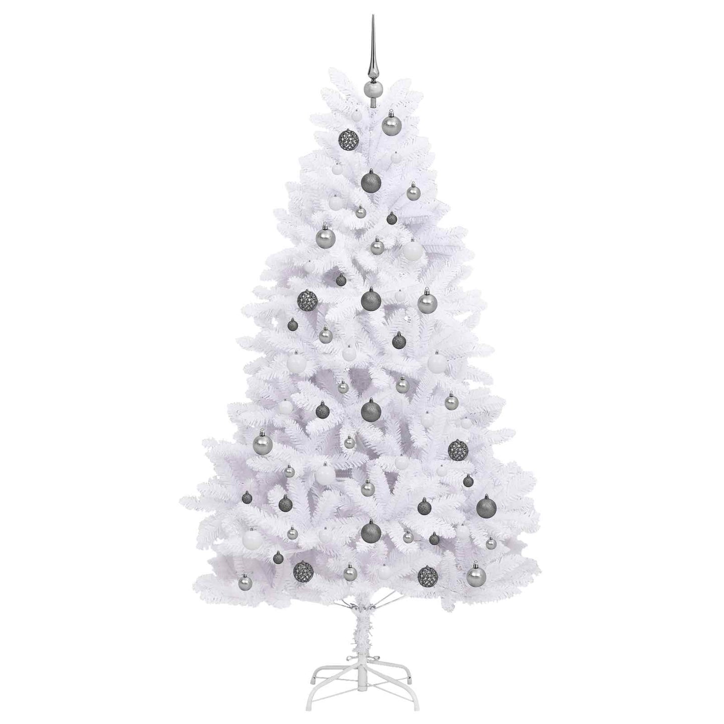 Kunstigt juletræ Hvid 106 x 106 x 210 cm PVC og metal