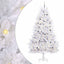 Kunstigt juletræ Hvid 128 x 128 x 270 cm PVC og metal