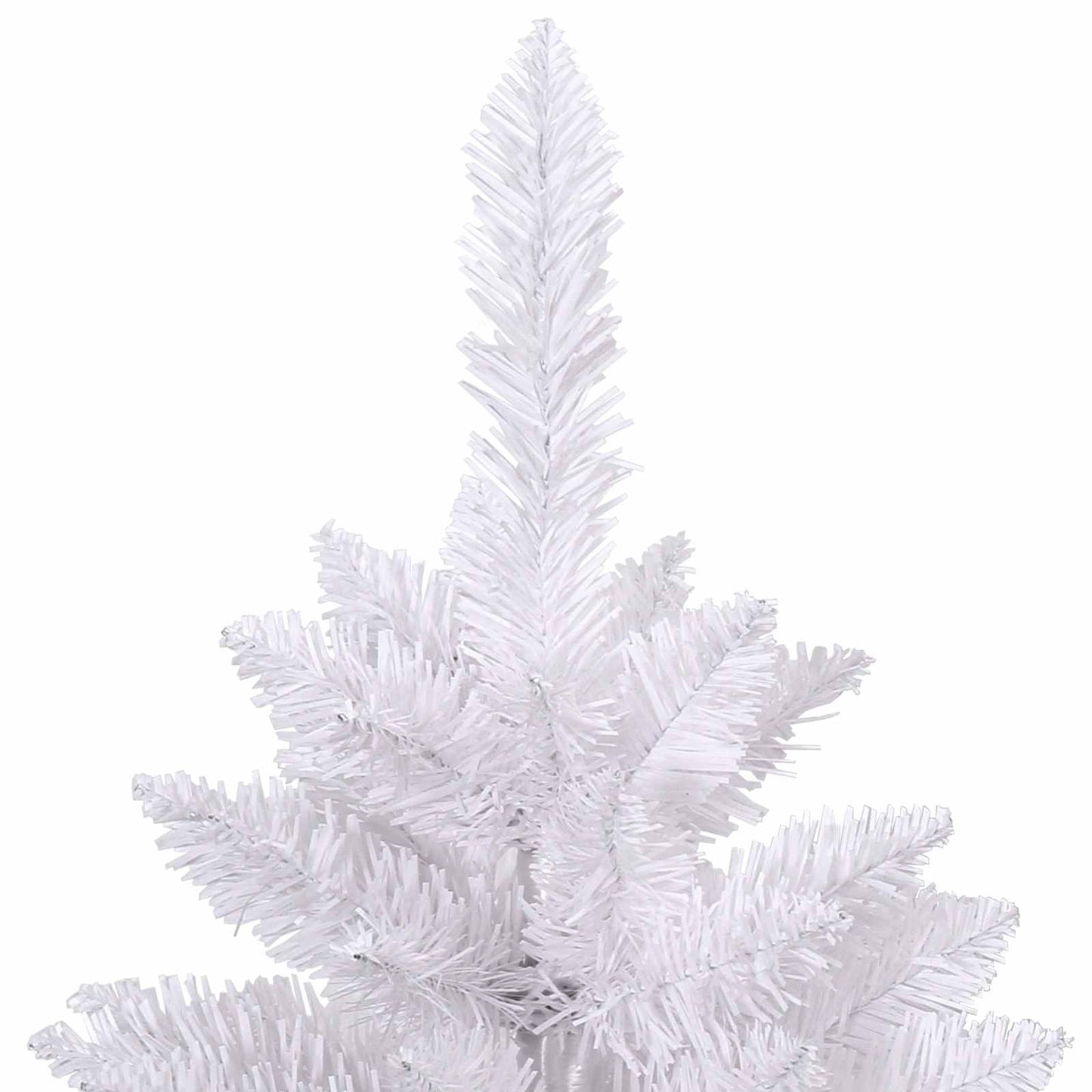 Kunstigt juletræ Hvid 138 x 138 x 300 cm PVC og metal