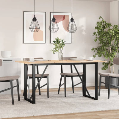 bordben til spisebord 140x60x73 cm O-stel stål
