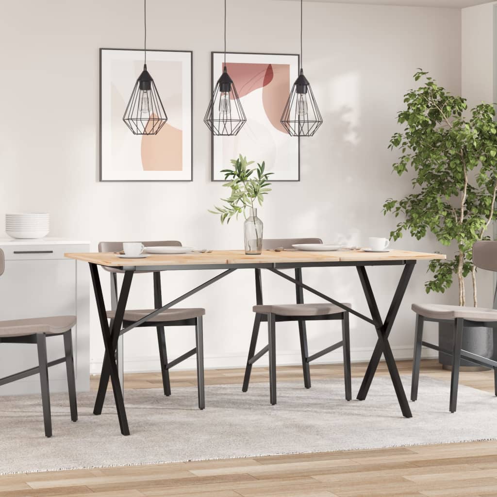 bordben til spisebord 120x60x73 cm X-stel stål