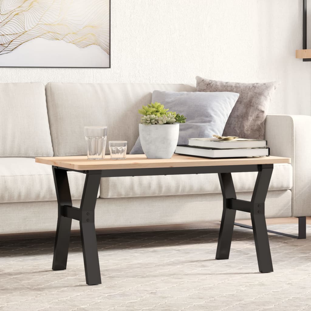 bordben til sofabord 90x40x43 cm Y-stel stål billede