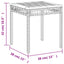 havebord 38x38x42 cm polyrattan og akacietræ beige