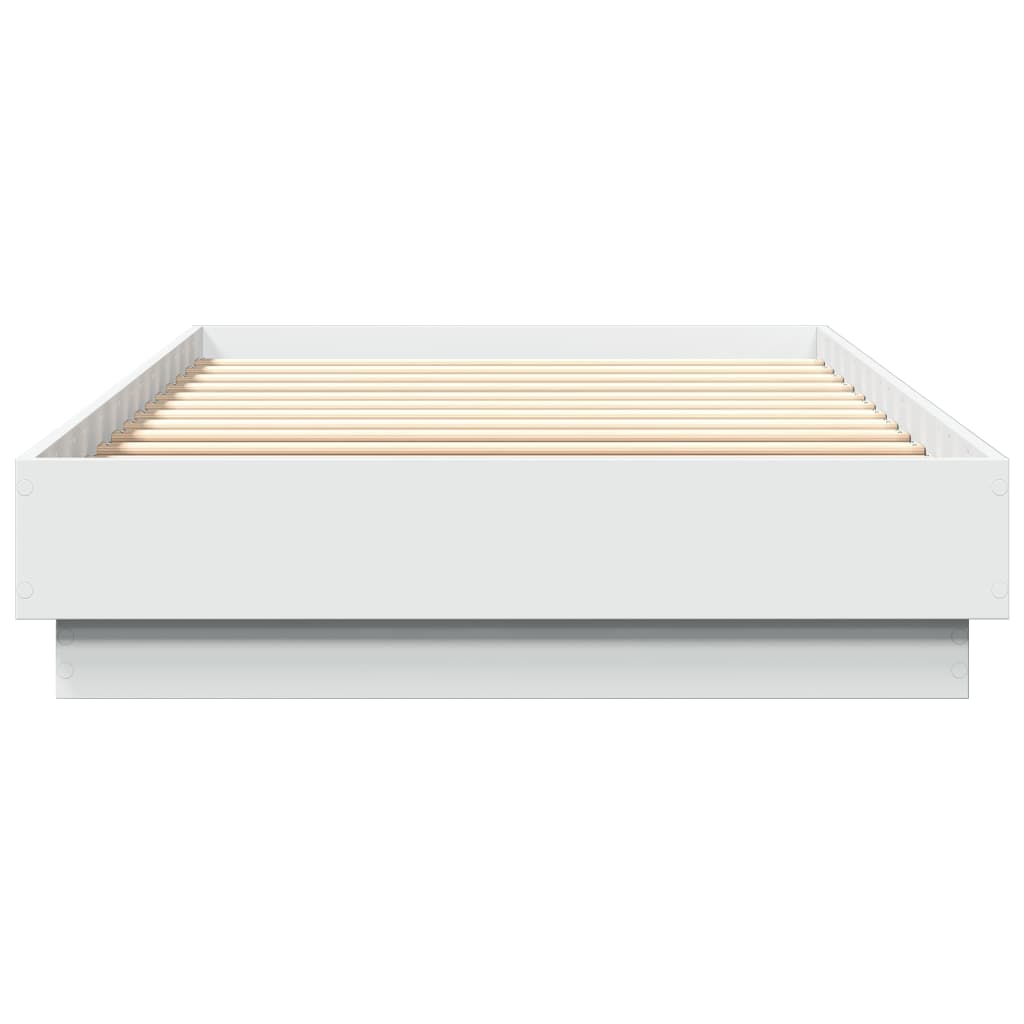 sengeramme med LED-lys 100x200 cm hvid