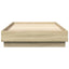 sengeramme med LED-lys 100x200 cm sonoma-eg