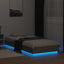 sengestel med LED-lys 90x200 cm grå sonoma-eg