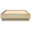sengeramme med LED-lys 75x190 cm sonoma-eg