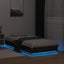 sengeramme med LED-lys 75x190 cm brun egetræsfarve
