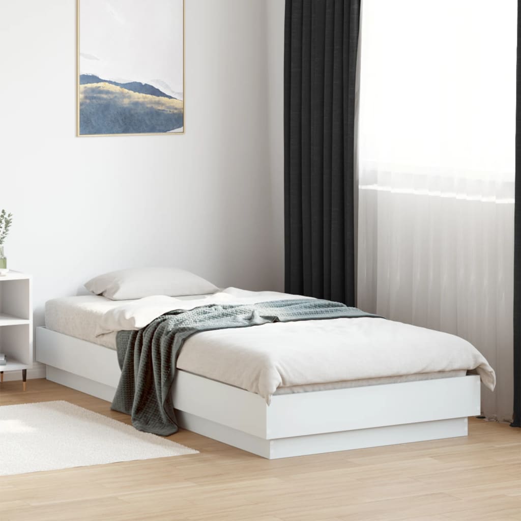 sengeramme 100x200 cm konstrueret træ hvid