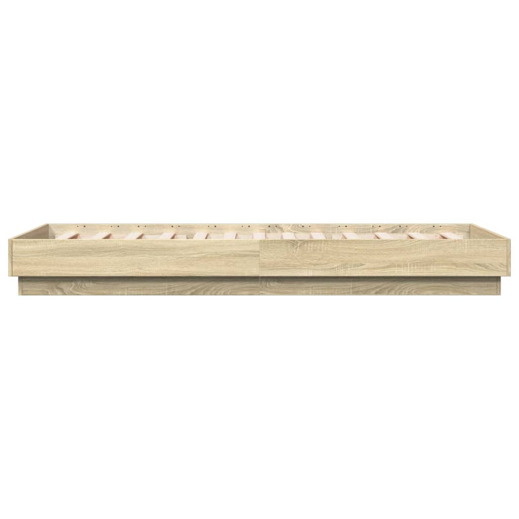 sengeramme 100x200 cm uden madras konstrueret træ sonoma-eg