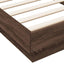 sengeramme 100x200 cm uden madras konstrueret træ brunt eg