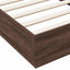 sengeramme 90x190 cm uden madras konstrueret træ brunt eg