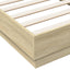 sengeramme 75x190 cm uden madras konstrueret træ sonoma-eg