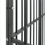 hundegård 4 paneler galvaniseret stål sort