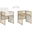 spisebordssæt til haven 9 dele med hynder polyrattan beige