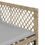 spisebordssæt til haven 11 dele med hynder polyrattan beige