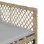 spisebordssæt til haven 15 dele med hynder polyrattan beige