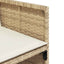 spisebordssæt til haven 9 dele med hynder polyrattan beige