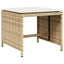 spisebordssæt til haven 11 dele med hynder polyrattan beige