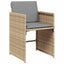 spisebordssæt til haven 11 dele med hynder polyrattan beige