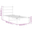 sengeramme med sengegavl 75x190 cm metal sort