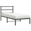 sengeramme med sengegavl 90x190 cm metal sort