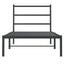 sengeramme med sengegavl 90x200 cm metal sort