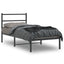 sengeramme med sengegavl 90x200 cm metal sort