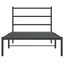sengeramme med sengegavl 100x200 cm metal sort