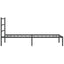 sengeramme med sengegavl 100x200 cm metal sort
